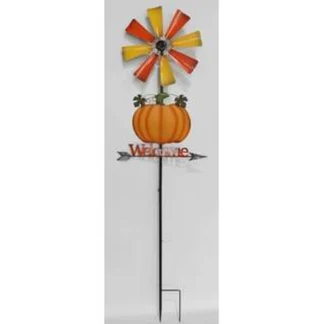Welcome Windmill With Pumpkin