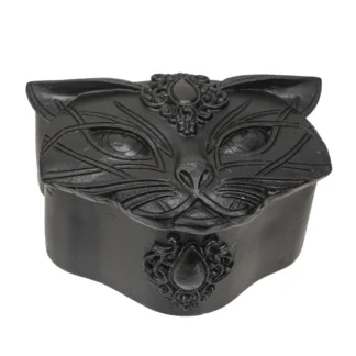 SACRED CAT TRINKET BOX BLACK