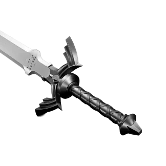 Zelda Link Fantasy Sword with Plaque - Grey