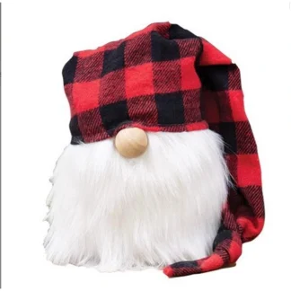 Red Buffalo Check Cap Gnome