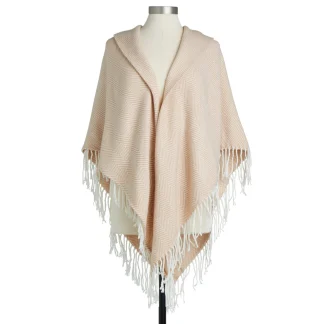 Camel/Cream Blanket Wrap