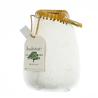 Mud & Cane Vase With Rattan Wrap