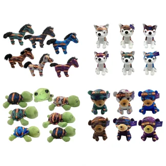 Printed Plush Toy 10" (Turtle, Wolf, Horse, Teddy Bear)