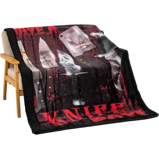 Have A Knife Day - Sherpa Lined Throw Blanket