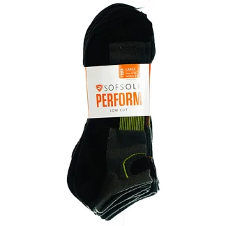 Low Cut Sock Bk/Gy/Asst 6Pk Men's