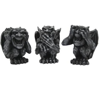See Hear Speak No Evil Gargoyle Set