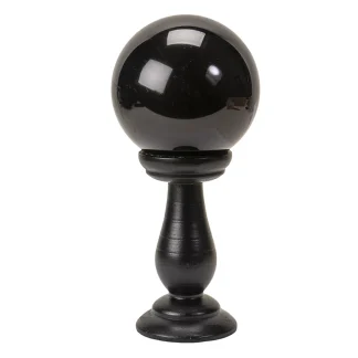 Small Black Crystal Ball w/ Stand