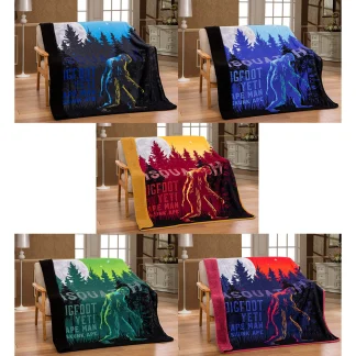 Sherpa Lined Throw Blanket - Sasquatch
