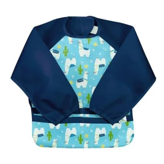 Snap & Go Long Sleeve Bib - Navy