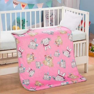 Sherpa Lined Baby Blanket - Baby Animals