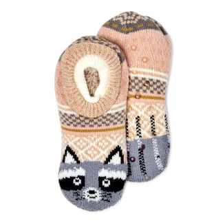 Secret Treasures Slipper Socks - Raccoon