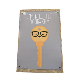 Burlap Backed Metal Sign